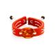 Surfer Aesthetic Leather Slider Bracelet With Amber, image 