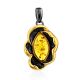 Luminous Amber Flower Pendant, image 