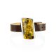 Designer Leather Bracelet With Natural Amber, image 