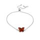 Chic Butterfly Motif Amber Slider Bracelet, image 
