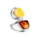 Bold Amber Ring The bella Terra, Ring Size: Adjustable, image 