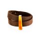 Safari Style Leather Bracelet With Amber And Wood, image 