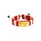 Bright Leather Slider Bracelet With Natural Amber Stone, image 