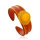 Boho Chic Leather And Amber Bracelet, image 