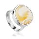 Minimalist Design Amber Ring The Palazzo, Ring Size: Adjustable, image 