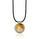 Designer Rubber Band Necklace With Round Amber Pendant The Palazzo, image 