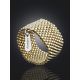 Minimalist Design Metallic Beaded Ring The Link, Ring Size: 8 / 18, image , picture 2