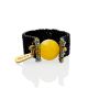 Designer Beaded Ring With Natural Amber The Link, Ring Size: 9 / 19, image , picture 3