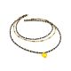 Multilayer Beaded Necklace With Amber Heart The Link, image , picture 4