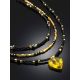 Multilayer Beaded Necklace With Amber Heart The Link, image , picture 2