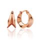 Chunky Rose Gold-Plated Earrings The Liquid, image 