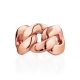 Chunky Chain Design Rose Gold Plated Ring The ICONIC, Ring Size: Adjustable, image , picture 6
