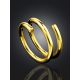 Coil Design Gold Plated Silver Ring The CONIC, Ring Size: Adjustable, image , picture 2