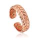 Spikelet Motif Rose Gold Plated Ring The Liquid, Ring Size: Adjustable, image 