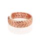 Spikelet Motif Rose Gold Plated Ring The Liquid, Ring Size: Adjustable, image , picture 4