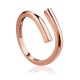 Trendy Rose Gold-Plated Ring The ICONIC, Ring Size: Adjustable, image 