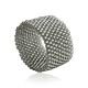 Silver Colored Beaded Ring The Link, Ring Size: 8 / 18, image 