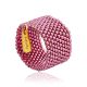Cute Pink Colored Beaded Ring The Link, Ring Size: 10 / 20, image 