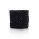 Wide Black Beaded Ring The Link, Ring Size: 5 / 15.5, image , picture 4