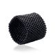 Wide Black Beaded Ring The Link, Ring Size: 9 / 19, image 