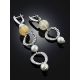 Mismatched Faux Pearl Dangle Earrings, image , picture 2