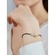 Playful Design Rubber Bracelet With Cute Gilded Plane And Natural Amber, image , picture 3