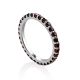 Shimmering Garnet Infinity Ring, Ring Size: 9 / 19, image 