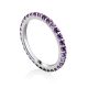 Trendy 32 Amethysts Infinity Ring, Ring Size: 10 / 20, image 
