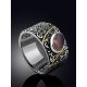 Ornate Band Ring With Natural Agate, Ring Size: 8.5 / 18.5, image , picture 2