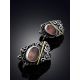 Ornate Floral Motif Agate Earrings, image , picture 2