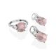 Ultra Chic Pink Quartz Earrings, image , picture 4