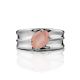 Glossy Peach Colored Quartz Ring, Ring Size: 6 / 16.5, image , picture 4
