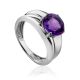Wide Band Amethyst Ring, Ring Size: 6 / 16.5, image 