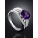 Wide Band Amethyst Ring, Ring Size: 6 / 16.5, image , picture 2