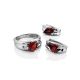 Lustrous Pear Cut Garnet Ring, Ring Size: 8 / 18, image , picture 5