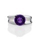 Wide Band Amethyst Ring, Ring Size: 6 / 16.5, image , picture 4