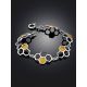 Fashionable Honey Comb Motif Bracelet The Bee, Length: 19, image , picture 2