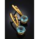 Classy Blue Topaz Dangle Earrings, image , picture 2
