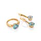 Classy Blue Topaz Dangle Earrings, image , picture 4
