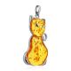 Cute Amber Cat Pendant, image , picture 3