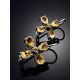 Cross Motif Citrine Earrings, image , picture 2