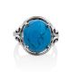 Baroque Design Synthetic Turquoise Ring, Ring Size: 7 / 17.5, image , picture 4