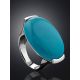 Contemporary Design Blue Stone Ring, Ring Size: 8 / 18, image , picture 2