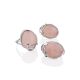Laconic Pink Chalcedony Earrings, image , picture 4