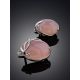 Laconic Pink Chalcedony Earrings, image , picture 2