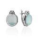 Mint Colored Chalcedony Earrings, image 