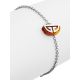 Chain Bracelet With Luminous Amber Charm, Length: 17, image , picture 4