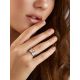 Glossy Peach Colored Quartz Ring, Ring Size: 6 / 16.5, image , picture 3