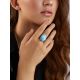 Gorgeous Synthetic Turquoise Cocktail Ring, Ring Size: 8.5 / 18.5, image , picture 3