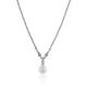 Classy Pearl Necklace With Crystals, image 